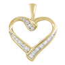 Ice Jewellery Heart Pendant with 0.47ct Diamond in 9K Yellow Gold | Ice Jewellery Australia