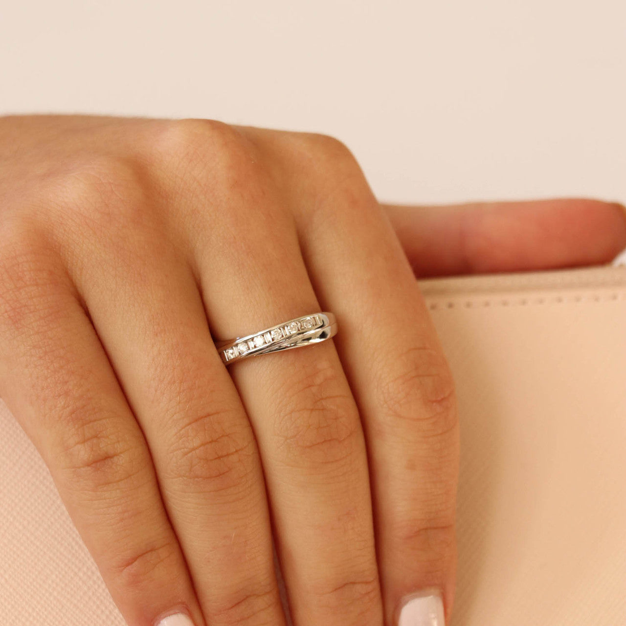 Ice Jewellery Ring with 0.33ct Diamond in 9K White Gold -  IGR-30784-33-W | Ice Jewellery Australia