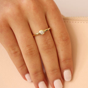 Ice Jewellery Solitaire Ring with 0.15ct Diamond in 9K Yellow Gold -  IGR-31673-Y | Ice Jewellery Australia