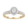 Ice Jewellery Cluster Ring with 0.25ct Diamonds in 9K Yellow Gold -  IGR-32860-Y | Ice Jewellery Australia