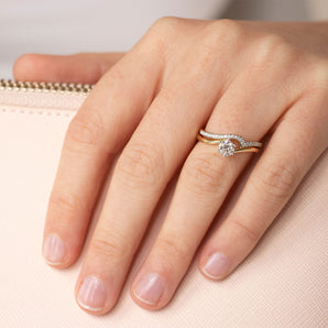 Ice Jewellery Engagment & Wedding Ring Set with 0.60ct Diamonds in 9K Yellow Gold -  IGR-34387-060-Y | Ice Jewellery Australia