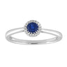 Ice Jewellery Sapphire Ring with 0.03ct Diamond in 9K White Gold -  IGR-34609-W | Ice Jewellery Australia