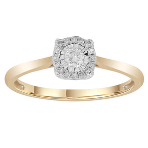 Ice Jewellery Ring with 0.13ct Diamonds in 9K Yellow Gold -  IGR-35406-Y | Ice Jewellery Australia