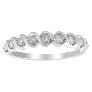 Ice Jewellery Ring with 0.20ct Diamond in 9K White Gold -  IGR-35687-W | Ice Jewellery Australia