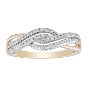 Ice Jewellery Ring with 0.17ct Diamond in 9K Yellow Gold -  IGR-36247-Y | Ice Jewellery Australia