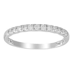 Ice Jewellery Diamond Band Ring with 0.25ct Diamonds in 18K White Gold - IGR-37419-025-18W | Ice Jewellery Australia