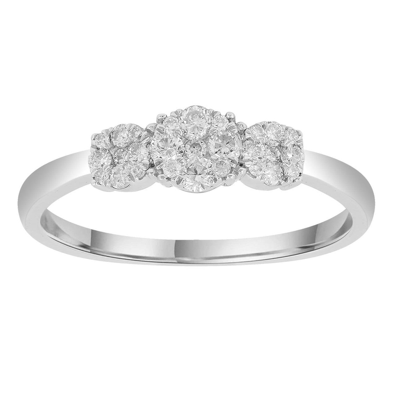 Ice Jewellery Ring with 0.33ct Diamonds in 9K White Gold -  IGR-37905-W | Ice Jewellery Australia