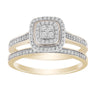 Ice Jewellery Cluster Ring Set with 0.35ct Diamond in 9K Yellow Gold -  IGR-38193-033-Y | Ice Jewellery Australia