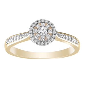 Ice Jewellery Ring with 0.25ct Diamond in 9K Yellow Gold -  IGR-38209-025-Y | Ice Jewellery Australia