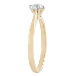 Ice Jewellery Diamond Solitaire Ring with 0.50ct Diamonds in 18K Yellow Gold - IGR-38249-050-18Y | Ice Jewellery Australia