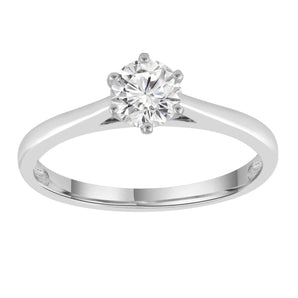 Ice Jewellery Solitaire Ring with 0.70ct Diamonds in 9K White Gold -  IGR-38249-070-W | Ice Jewellery Australia
