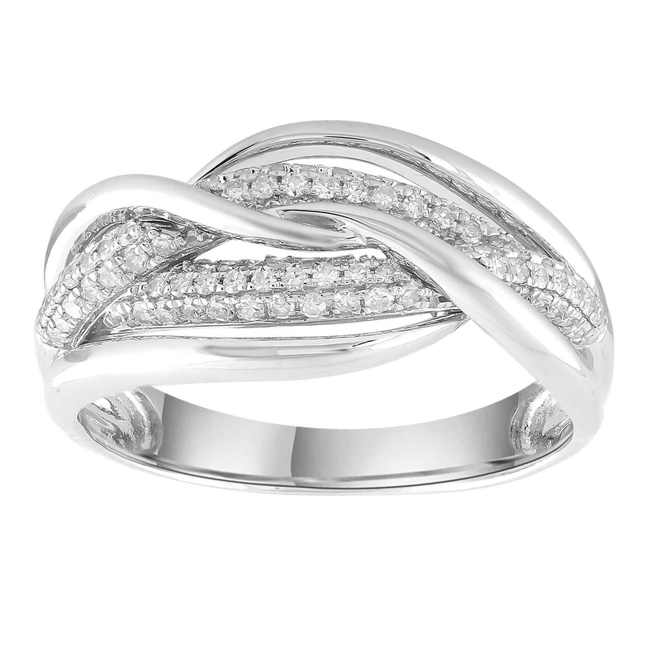Ice Jewellery Ring with 0.33ct Diamonds in 9K White Gold -  IGR-38853-033-W | Ice Jewellery Australia