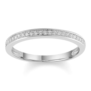 Band Ring with 0.15ct Diamonds in 9K White Gold -  IGR-39560B-015-W