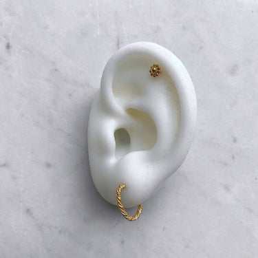Ichu Rope Twist Hoops Gold - JP13307G | Ice Jewellery Australia