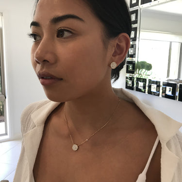 Georgini Mini Mosaic Rose Gold Stud Earrings - IE821RG | Ice Jewellery Australia