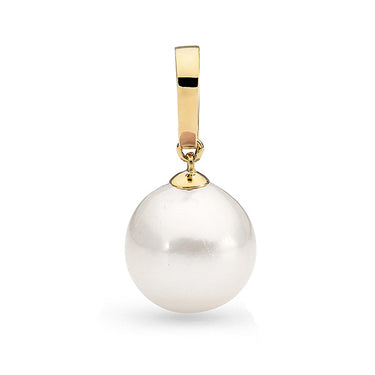 Ikecho Australia 9ct Yellow Gold White Edison Freshwater Pearl 13mm Enhancer - IP107-PYG-WHT | Ice Jewellery Australia