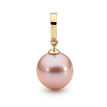 Ikecho Australia 9ct Yellow Gold Natural Pink Edison Freshwater Pearl 13mm Enhancer - IP107-PYG | Ice Jewellery Australia