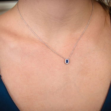 Georgini Aurora Glow Pendant Silver/Sapphire - IP829B | Ice Jewellery Australia