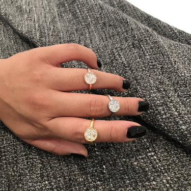 Georgini Mosaic Disc Gold Ring -  IR419G | Ice Jewellery Australia