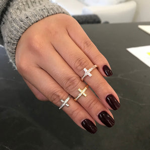 Georgini Spiritus Wrap Cross Ring Silver -  IR422W | Ice Jewellery Australia