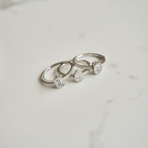 Georgini Monaco Silver Ring -  IR431W | Ice Jewellery Australia