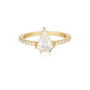 Georgini Rock Star Shield Gold Ring -  IR490G | Ice Jewellery Australia