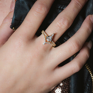 Georgini Rock Star Tiara Gold Ring -  IR491G | Ice Jewellery Australia