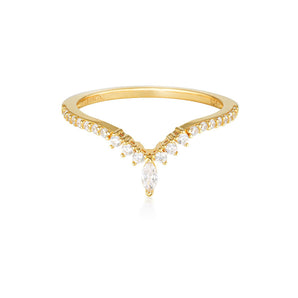Georgini Rock Star Tiara Gold Ring -  IR491G | Ice Jewellery Australia