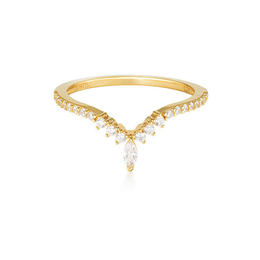 Georgini Rock Star Tiara Gold Ring -  IR491G | Ice Jewellery Australia