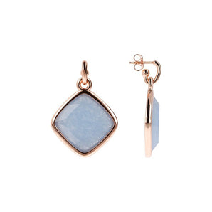 Bronzallure Squared Light Blue Quartz Earrings - WSBZ01461.BQ | Ice Jewellery Australia