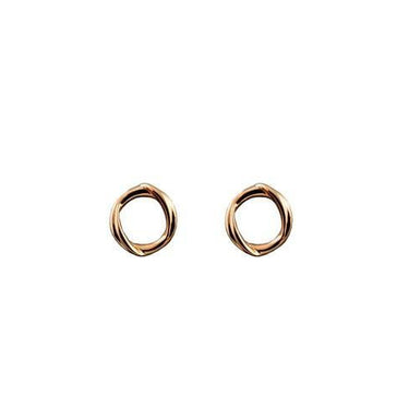 Ichu Circle Twist Studs - JP1807RG | Ice Jewellery Australia