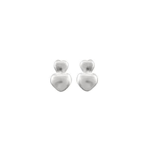 Ichu Tiny Double Heart Earrings - JP2007 | Ice Jewellery Australia