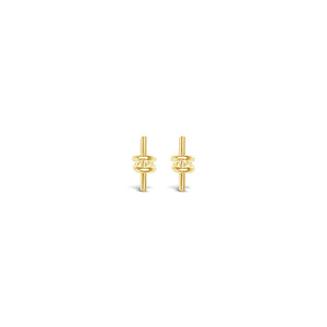 Ichu Knotted Bar Earrings Gold - JP9407G | Ice Jewellery Australia