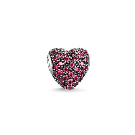 THOMAS SABO Glam & Soul Red Pave Cubic Zirconia Heart 11mm Karma Bead - K0084-639-10 | Ice Jewellery Australia