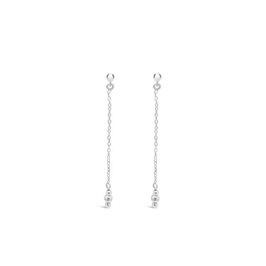 Ichu Tiny Triple Ball Chain Drop Earrings - K1107 | Ice Jewellery Australia