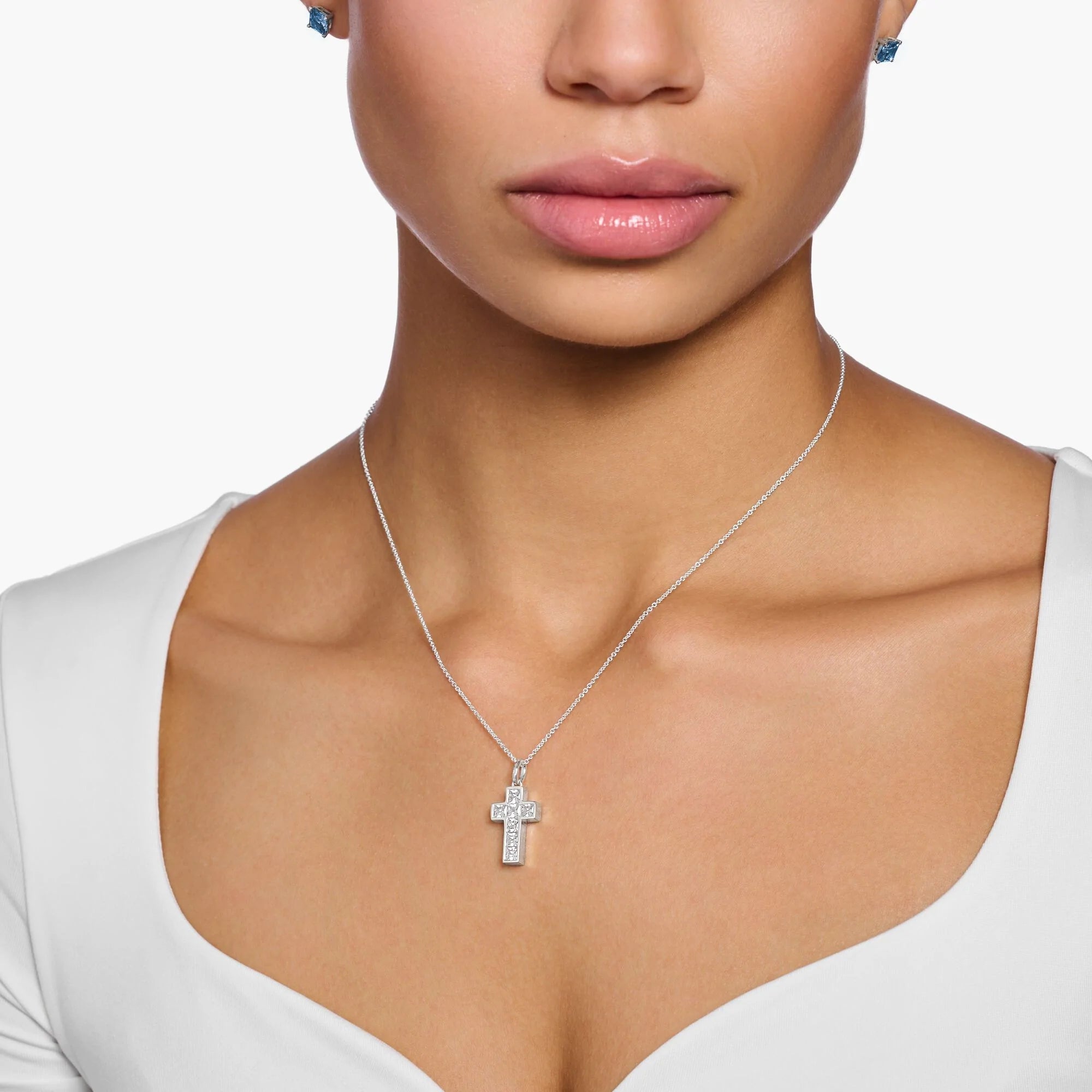 Stone Cross Necklace – Trinity Clothing Australia