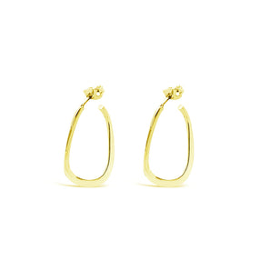 Ichu Twist And Turn Hoops Gold - ME14207G | Ice Jewellery Australia