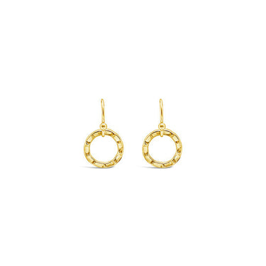 Ichu Grounded Gold Hook Earrings - ME8507G | Ice Jewellery Australia