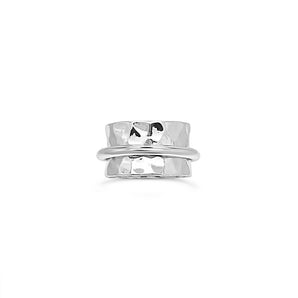 Ichu Concave Swivel Silver Ring - MR26503 | Ice Jewellery Australia