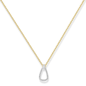 Diamond Necklace - Diamond Yellow Gold Necklace