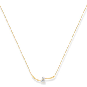 Diamond Necklace - Diamond Yellow Gold Necklace