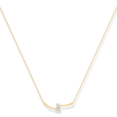 Diamond Necklace - Diamond Yellow Gold Necklace