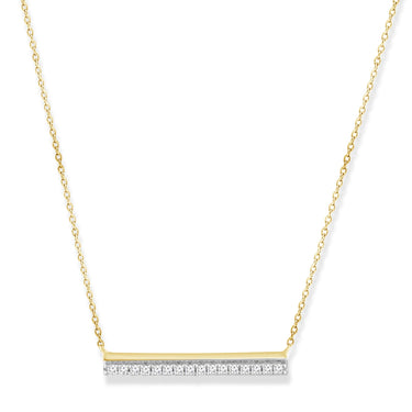 Diamond Necklace - Diamond Yellow Gold Necklace