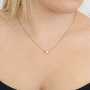 Ice Jewellery Diamond Round Necklace with 0.25ct Diamonds in 9K Yellow Gold - N-22171-025-Y | Ice Jewellery Australia