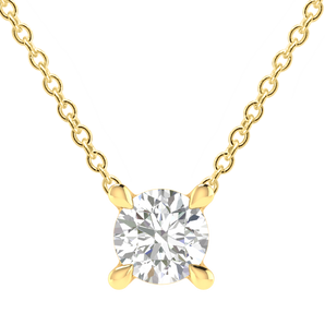 Ice Jewellery Diamond Round Necklace with 0.25ct Diamonds in 9K Yellow Gold - N-22171-025-Y | Ice Jewellery Australia