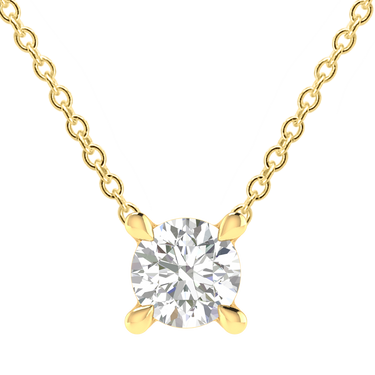 Ice Jewellery Diamond Round Necklace with 0.25ct Diamonds in 9K Yellow Gold - N-22171-025-Y | Ice Jewellery Australia