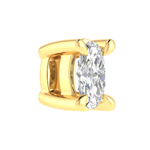 Ice Jewellery Diamond Oval Necklace with 0.25ct Diamonds in 9K Yellow Gold - N-22172-025-Y | Ice Jewellery Australia