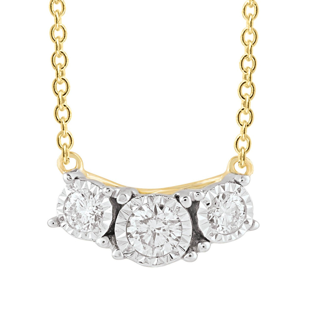 Ice Jewellery Necklace with 0.15ct Diamonds in 9K Yellow Gold | Ice Jewellery Australia