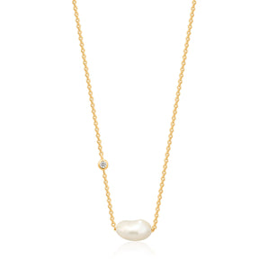 Ania Haie Pearl Necklace Gold | Ice Jewellery Australia