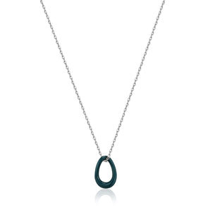 Ania Haie Forest Green Enamel Silver Twisted Pendant Necklace - N031-02H-G | Ice Jewellery Australia